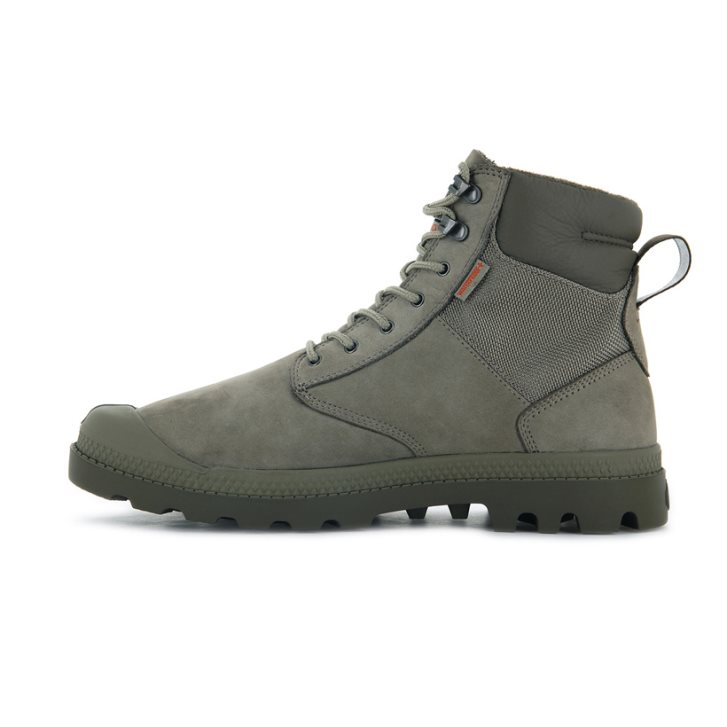 Dámské Boty Palladium Pampa Shield WP+ LUX Olivy Zelené | CZ OVN-09A